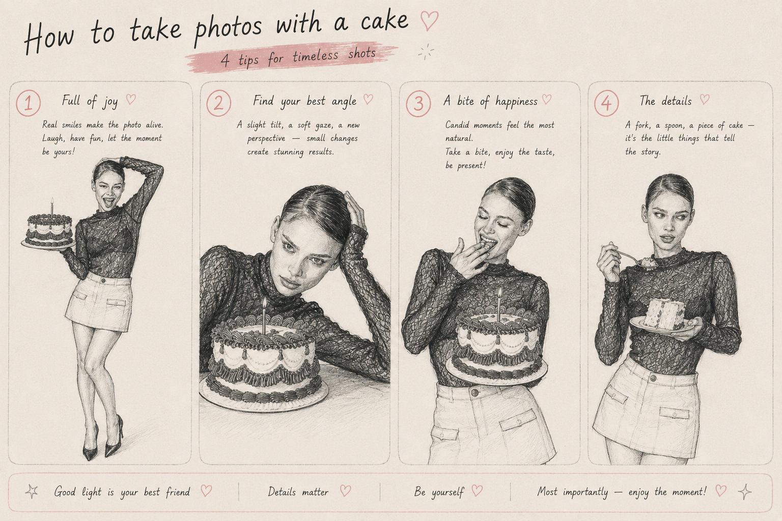 How to take photos with a cake — 4 tips for timeless shots
